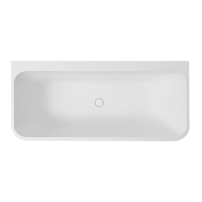 Xenz guido baignoire en solid surface 160x71x62 bicolore blanc gris