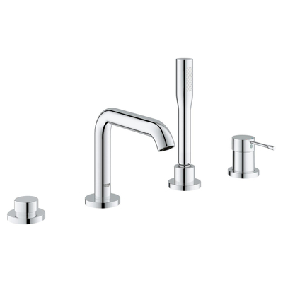 GROHE Essence New Set de finition pour robinet de bain sur gorge encastré 4 trous avec inverseur bec douchette à main et flexible 200cm chrome