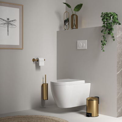 Brauer Gold Edition Porte-balai de toilettes - mural - PVD - or brossé