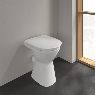 Villeroy & Boch Vicare staand toilet - zonder spoelrand - diepspoel - zonder zitting - White Alpine (glans wit)
