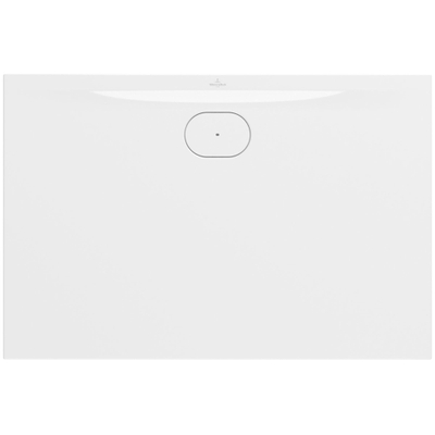 Villeroy & Boch Ecora douchebak - 120x80x3.5cm - afvoer lange zijde - white alpine (wit)