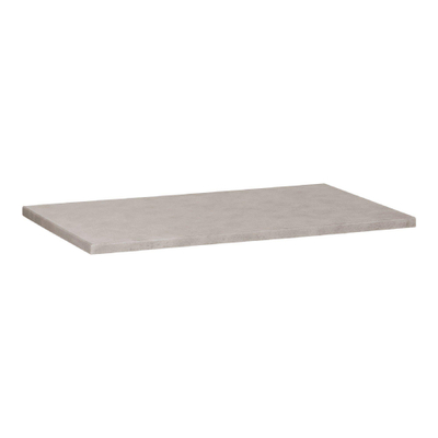 BRAUER Concrete Plan vasque - 80x46x3cm - sans trou de robinetterie - béton gris moucheté revêtu