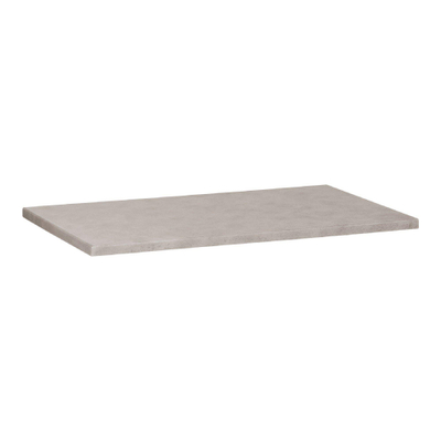 Saniclass Concrete Wastafelblad - 80x46x3cm - zonder kraangat - gecoat beton grijs gemêleerd