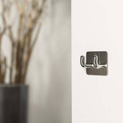 Tiger Haak Pinky Double inox brossé 5x4x2.5cm