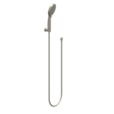 IVY Ensemble de douchette à main - réglable - 3 jets - avec support mural réglable - flexible de douche 150cm - modèle barre - 120 cm - nickel brossé PVD