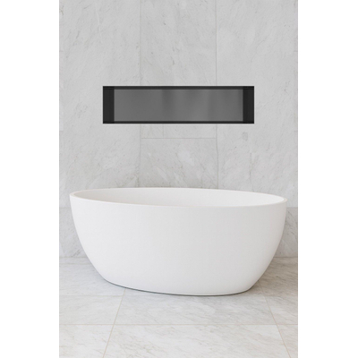 Hotbath &MORE Boîte encastrée ou niche encastrée 30x120x10cm sans cadre PVD noir brossé