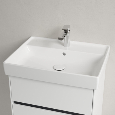 Villeroy & Boch Collaro wastafel - 60x47cm - met overloop - 1 kraangat - White Alpine (glans wit)