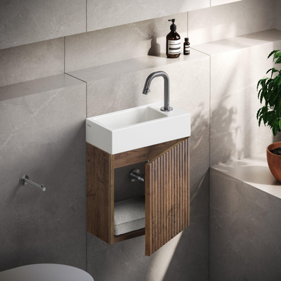 Clou Kaldur porte-rouleau de papier toilette droit gunmetal brossé PVD