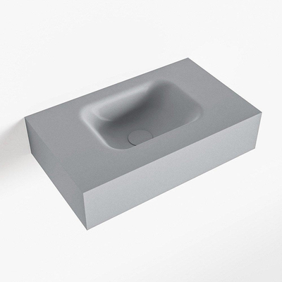 Mondiaz LEX Lave-main - 50x30x12cm - lavabo au centre - sans trou de robinet - Solid Surface - Plata