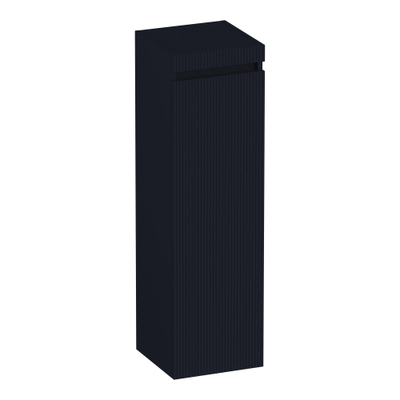 BRAUER Joy Wavy Armoire haute - 120x35x35cm - 1 porte - ouverture à droite - sans poignée - noir mat