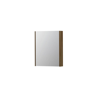 INK SPK2 spiegelkast – 60x74x14 cm – 1 deur, dubbelzijdige spiegeldeurr – Massief eiken Ash grey
