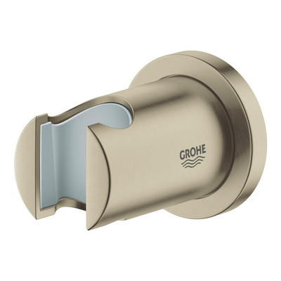 GROHE Rainshower Handdouchehouder - niet verstelbaar - ronde rozet - geborsteld nikkel