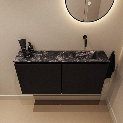 MONDIAZ TURE-DLUX Meuble WC 100 cm Urban. EDEN lavabo Lava position droite. Sans trou de robinet.