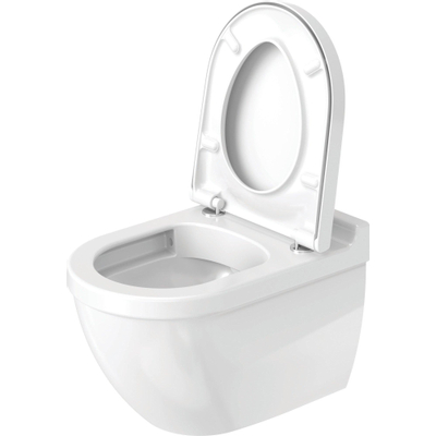 Duravit Starck 3 Wandcloset - 54x36cm - randloos - diepspoel - zonder zitting - met Durafix - rimless - verdekte bevestiging - glans wit