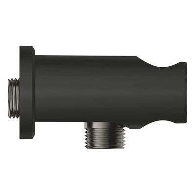 GROHE Rainshower wandaansluitbocht - rond - met houder - mat zwart