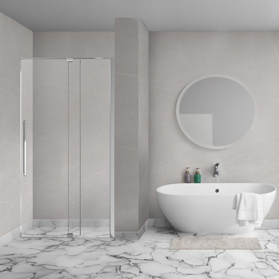 Aqua Vista Taviano Linea nisdeur - 80x200cm - incl. montageset - chroom
