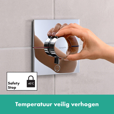 Hansgrohe ShowerSelect Comfort E Thermostaat - inbouw - 1 functie - extra uitgang - hoogglans chroom
