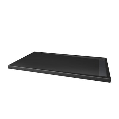 Xenz easy tray douchevloer 140x80x5cm rechthoek acryl ebony