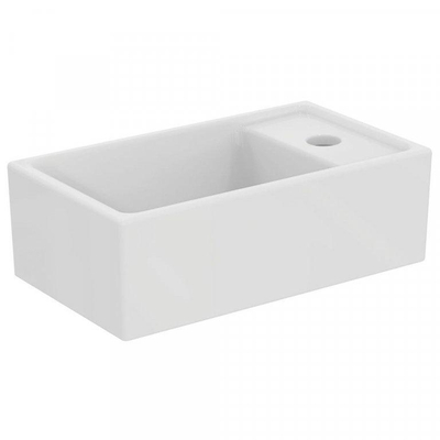 Ideal Standard Tempo lave-mains 37x21cm trou de robinetterie à droite sans trop-plein céramique blanc