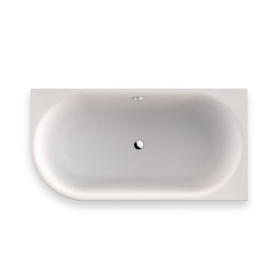 Plieger Kansas Baignoire d'angle - 155x80x60cm - angle droit - avec arrivée d'eau - avec garniture de vidage et de trop-plein - avec pieds - acrylique - blanc