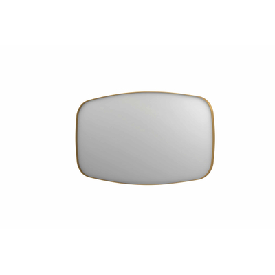 INK SP29 spiegel - 140x4x80cm contour in stalen kader - geborsteld mat goud