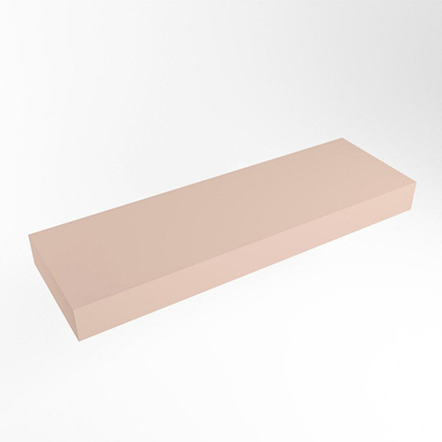 Mondiaz TOP 41 Vrijhangend Topblad - 130x41x12cm - geschikt voor waskom - Solid surface - Rosee