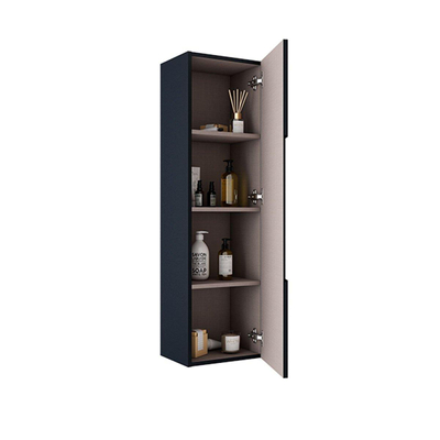 Saniclass Prime Balance Armoire haute - 120x34.5x26.9cm - 1 porte - noir mat - MDF