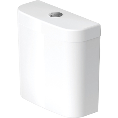 Duravit HappyD 2 réservoir WC attenant + partie intérieure avec évacuation verticale gauche 4.5/3L double chasse avec Wondergliss blanc