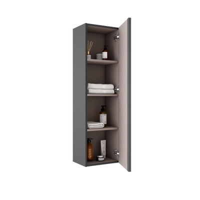 Saniclass Prime Blend Armoire haute - 120x34.5x27.5cm - 1 porte - mat anthracite - MDF