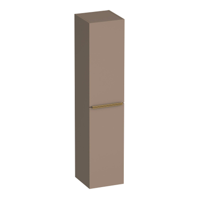 BRAUER Elevate armoire de salle de bains - 160x35x35cm - sans poignées rapportées - 2 portes - ouverture à gauche ou à droite - moka mat