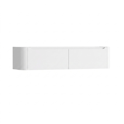 H&R badmeubelen Juice Wastafelonderkast - 180x45x40cm - afgeronde hoeken - 2 lades - geïntegreerde greep - wit mat