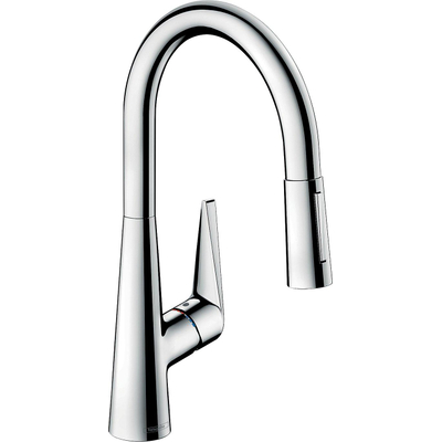 Hansgrohe Talis m51 Eengreeps keukenmengkraan - 200 met uittrekbare vuistdouche - 2 straalsoorten - hoogglans chroom