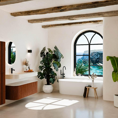 MONDIAZ THOR-DLUX 130cm meuble de salle de bains arrondi gauche + droite couleur Ruby avec 1 tiroir et 2 portes. Vasque suspendue CLOUD Gauche 1 trou de robinet couleur Meli.