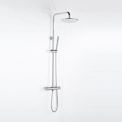 FugaFlow Eccelente Sobrado Badkamer Regendoucheset - thermostatisch - hoofddouche 25cm - ronde handdouche - chroom