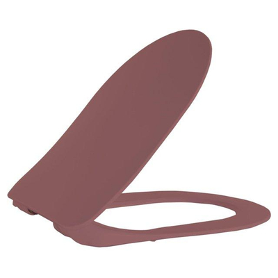 Creavit Hangend Toiletset - 35.3x51cm - spoelrandloos - met zitting - berry