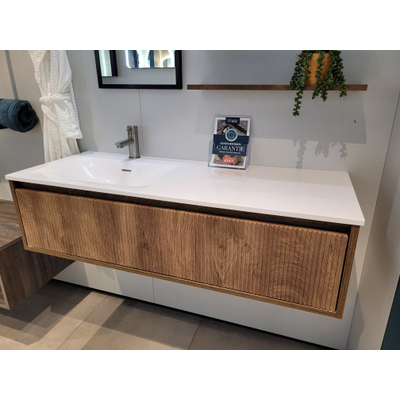 BRAUER Hope Wavy wastafelonderkast 120 inclusief wastafel - Forest Cacao SHOWROOMMODEL