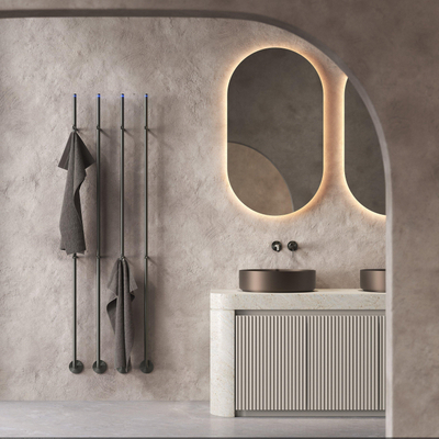 Instamat Jay Elektrische Handdoekradiator - 172cm - 29W - gunmetal