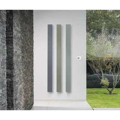 Vasco Beams elektrische radiator - 180x15cm - 950Watt - enkel te bedienen via de optionele E-Volve E-V-WIFI - 9806 - grey green (grijs)