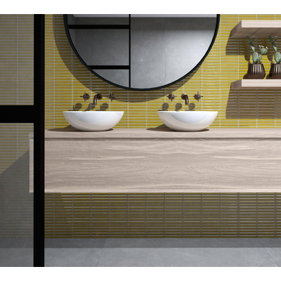 The Mosaic Factory Sevilla mozaïektegel - 29.6x29.9cm - wandtegel - Rechthoek - Porselein Yellow Glans