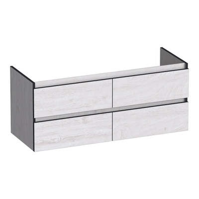 BRAUER Joy Edge meuble sous-lavabo 120 4 tiroirs softclose - sans poignées - 2 découpes pour siphon - Forest Seashell