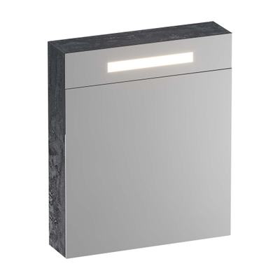 BRAUER Double Face spiegelkast 60x70x15cm verlichting geintegreerd met 1 linksdraaiende spiegeldeur MFC Metal