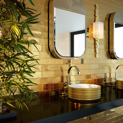 Dune Ceramic Mosaics Mozaiektegel - 30x30cm - 9.0mm - Goud