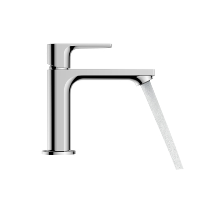 Hansgrohe Rebris e 1 greeps wastafelkraan - 110 met trekwaste - hoogglans chroom