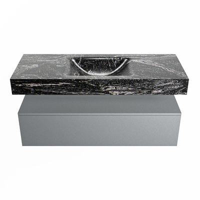 MONDIAZ ALAN - DLUX Badkamermeubelset - 120cm - onderkast - Plata - 1 lade - vrijhangende wastafel - wasbak midden - 1 kraangat - Lava