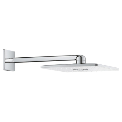 GROHE Rainshower SmartActive 310 Cube hoofddouche - 31x31cm - vierkant - wandarm 43cm - 2 straalsoorten - wit/chroom