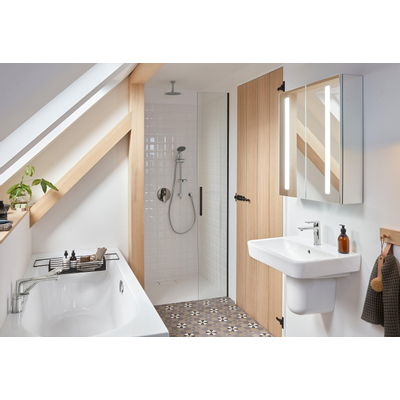 Villeroy & Boch Architectura Douche de plain-pied Metalrim - acrylique rectangulaire 100x80x1.5cm - blanc alpin