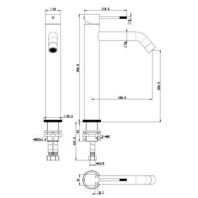 Best Design Exclusive Chroom Nerola Mitigeur de lavabo haut chromé