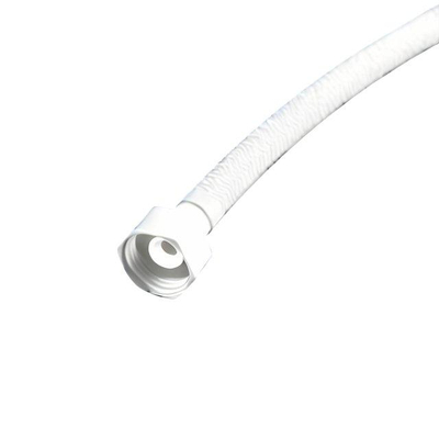 Fortifura Calvi Robinet d'arrêt d'angle avec flexible - flexible 30 cm - 1/2x3/8 - blanc mat