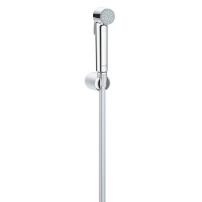 Grohe Vitalio Trigger Handdoucheset - 1 straalsoort - rond - met houder - gladde slang - 125cm - chroom