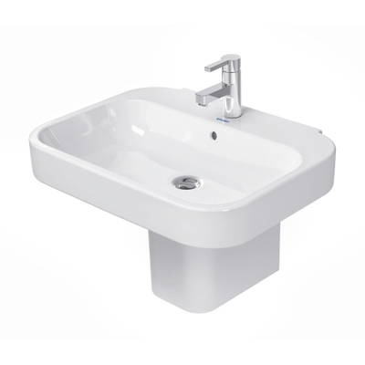 Duravit Happy D.2 Wastafel - met overloop - met 1 kraangat - 65x50cm - wit